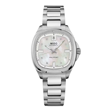 MIDO Multifort TV 35 M049.307.11.106.00 Men Automatic Mother Of Pearl Dial Stainless Steel Strap