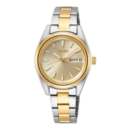Seiko Classic SUR354P1 Gold Dial Dual Tone Stainless Steel Strap