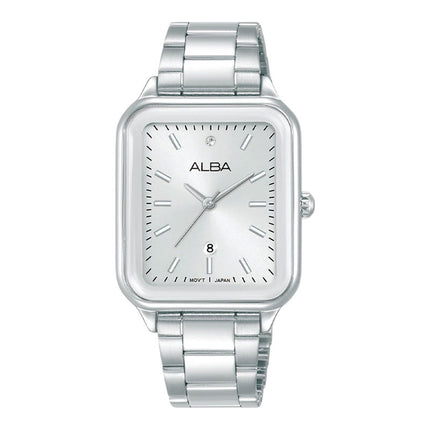 Alba Fashion AH7DW3X1 Ladies Silver Dial Stainless Steel Strap