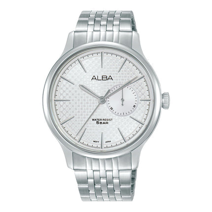 Alba Prestige A5B011X1 Men Silver White Dial Stainless Steel Strap
