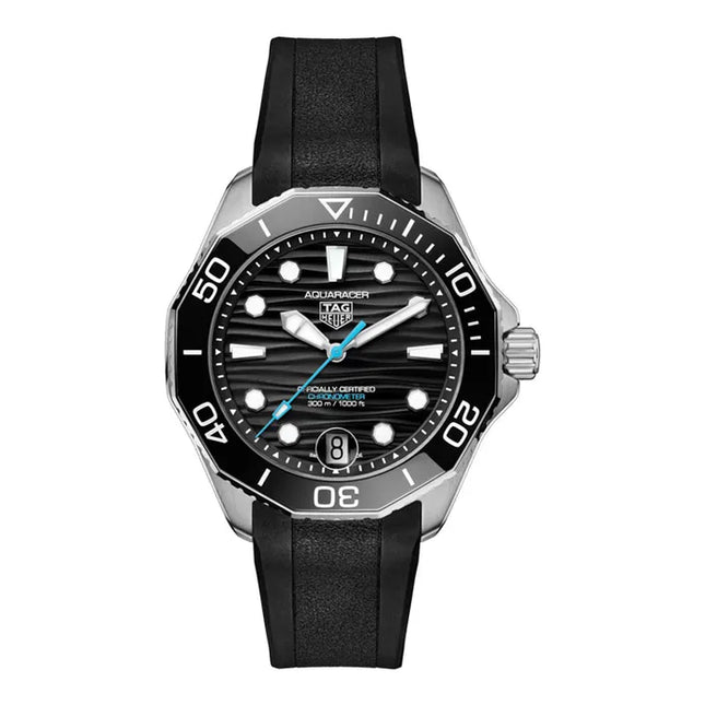 TAG Heuer Aquaracer WBP5110.FT6257 Professional 300 Date Black Dial Black Rubber Strap
