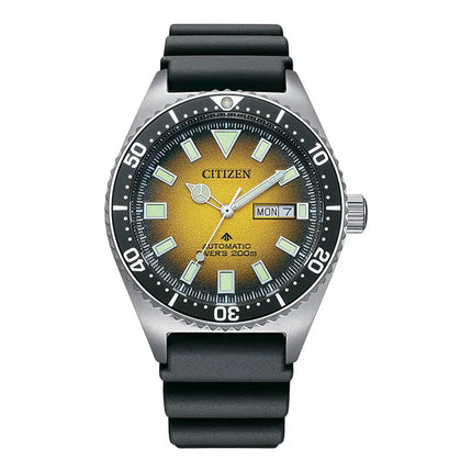 Citizen Promaster NY0120-01X Automatic Men Yellow Gradient Dial Black Rubber Strap
