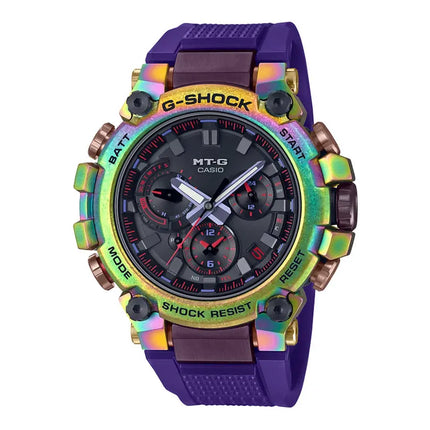Casio G-Shock MT-G MTG-B3000PRB-1ADR Aurora Borealis Black Dial Translucent Purple Resin Band