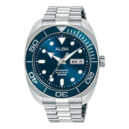 Alba Mechanical AL4823X1 Automatic Men Baby Turtle Blue Dial Stainless Steel Strap