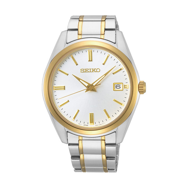Seiko Classic SUR312P1 Discover More White Dial Dual Tone Stainless Steel Strap