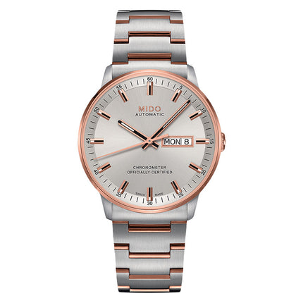 MIDO Commander II M021.431.22.031.00 Chronometer Automatic Silver Dial Dual Tone St. Steel Strap