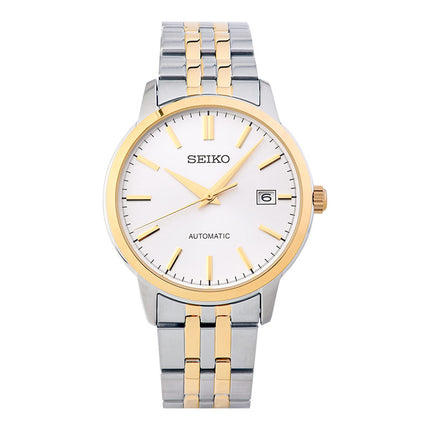 Seiko Classic SRPH92K1 Discover More Automatic Men Silver Dial Dual Tone Stainless Steel Strap