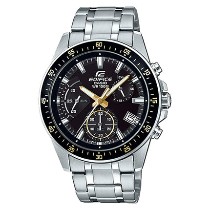 Casio Edifice EFV-540D-1A9VUDF Chronograph Men Black Dial Stainless Steel Band