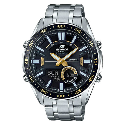 Casio Edifice EFV-C100D-1BVDF Chronograph Men Black Dial Stainless Steel Strap