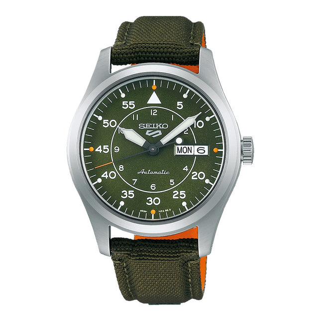 Seiko 5 Sports Flieger SRPH29K1 Field Sports Style Green Dial Green Nylon Strap
