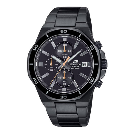 Casio Edifice EFV-640DC-1AVUDF Chronograph Men Black Dial Black Stainless Steel Band