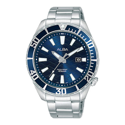 Alba Active AG8K31X1 Men Dark Blue Dial Stainless Steel Strap
