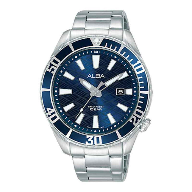 Alba Active AG8K31X1 Men Dark Blue Dial Stainless Steel Strap