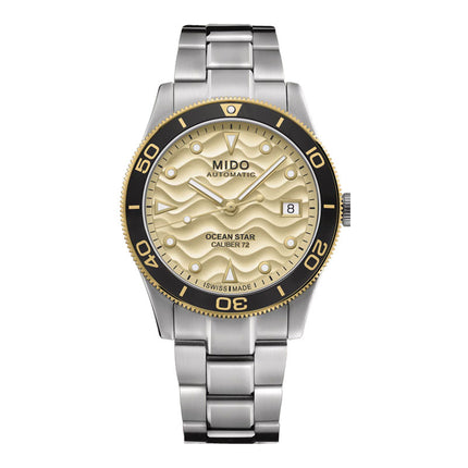 Mido Ocean Star 39 M026.907.21.021.00 80th Anniversary Champagne Pattern Dial St. Steel Strap