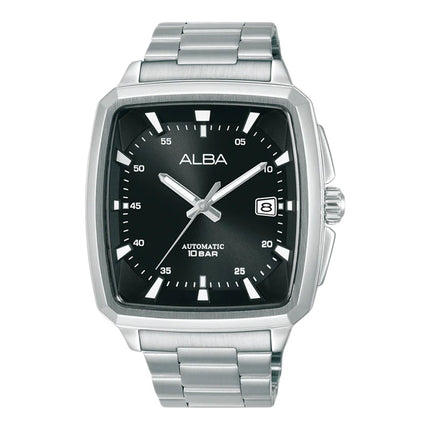 Alba Mechanical AU4043X1 Automatic Men Black Dial Stainless Steel Strap