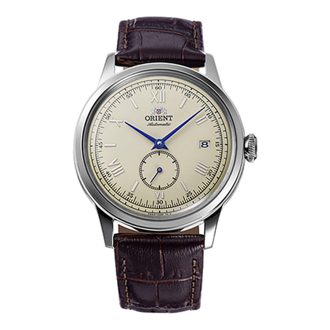 Orient Classic RA-AP0105Y Bambino 38 Small Seconds Automatic Ivory Dial Brown Leather Strap
