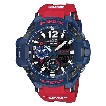 Casio G-Shock Gravitymaster GA-1100-2ADR Men Master Of G Dual Tone Dial Red Resin Band
