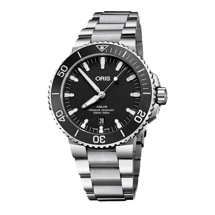 Oris Aquis 01-733-7730-4154-07-8-24-05PEB Date Black Dial Stainless Steel Strap