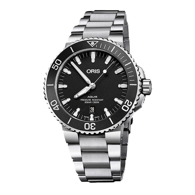 Oris Aquis 01-733-7730-4154-07-8-24-05PEB Date Black Dial Stainless Steel Strap