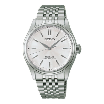 Seiko Presage Classic HCC001J1 Tomioka Silk Shironeri Silver Dial Stainless Steel Strap