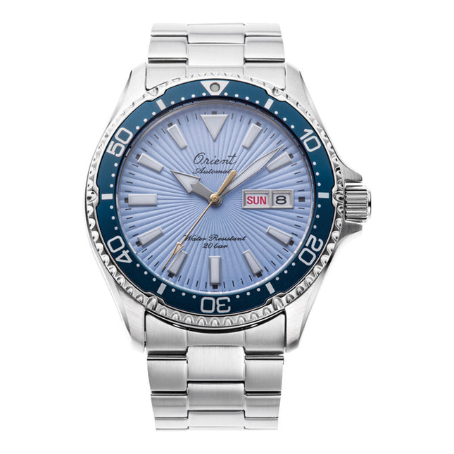 Orient Sports RA-AA0823L Mako 75th Anniversary Kamasu Sky Blue Dial Metal Strap Limited Edition