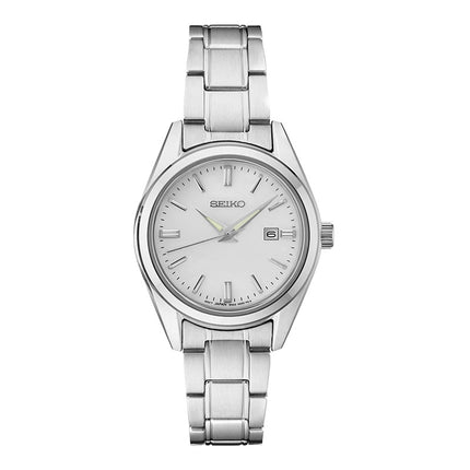 Seiko Classic SUR633P1 Ladies Silver Dial Stainless Steel Strap