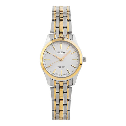 Alba ARX132X1 Ladies Silver Dial Dual Tone Stainless Steel Strap