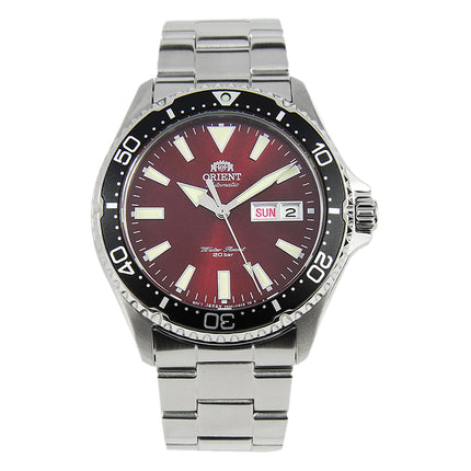 Orient Sports RA-AA0003R Kamasu Automatic Divers Red Dial Stainless Steel Strap