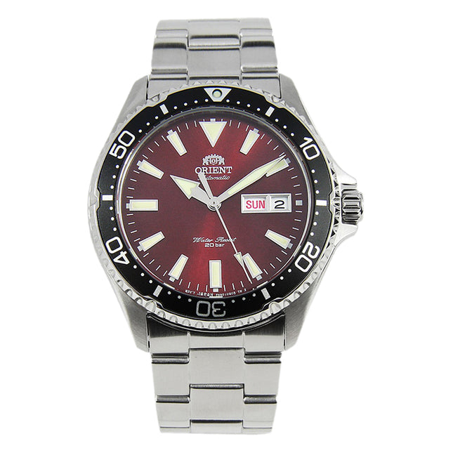 Orient Sports RA-AA0003R Kamasu Automatic Divers Red Dial Stainless Steel Strap