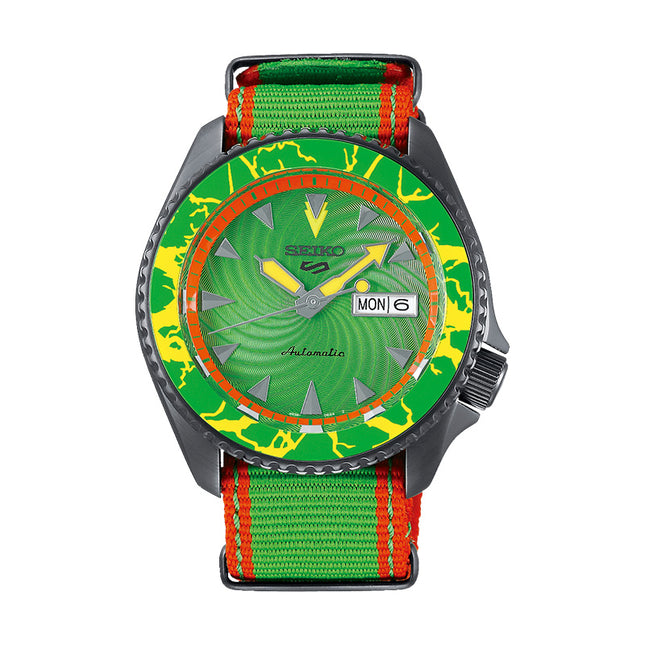 Seiko 5 Sports SRPF23K1 Street Fighter Blanka Call Of The Wild Dual Tone Nylon Strap Limited Edition