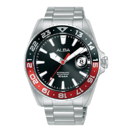 Alba Mechanical AU4073X1 Automatic Men Black Dial Stainless Steel Strap