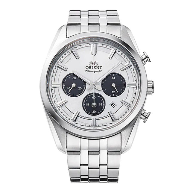 Orient Contemporary RA-TX0305S Chronograph Solar Powered Panda Dial Stainless Steel Strap