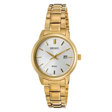 Seiko Classic SUR744P1 Neo Silver Dial Gold Stainless Steel Strap