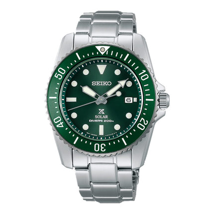 Seiko Prospex SNE583P1 Baby Hulk Solar Divers 200M Green Dial Stainless Steel Strap