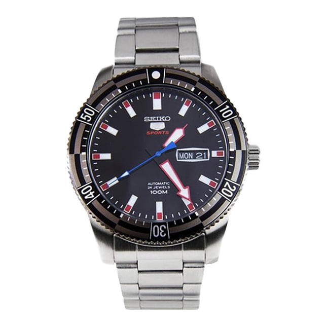 Seiko 5 Sports SRP735K1 Black Dial Stainless Steel Strap