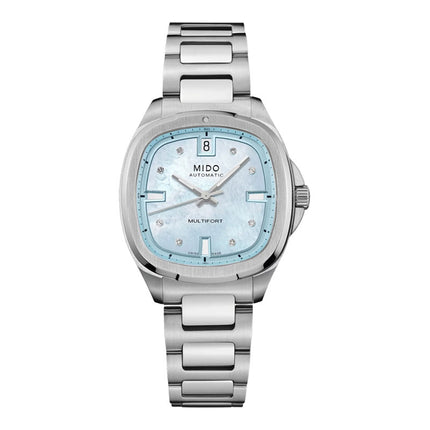 MIDO Multifort TV 35 M049.307.11.136.00 Men Automatic Mother Of Pearl Dial Stainless Steel Strap
