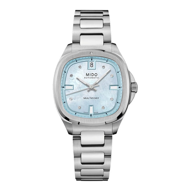 MIDO Multifort TV 35 M049.307.11.136.00 Men Automatic Mother Of Pearl Dial Stainless Steel Strap