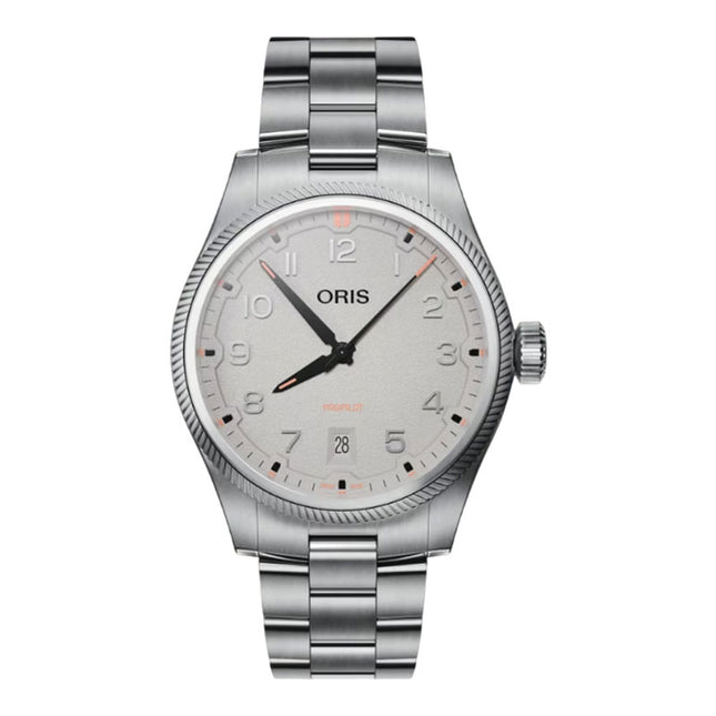 Oris ProPilot 01-733-7805-4163-07-8-20-04LC Date Textured Grey Dial Stainless Steel