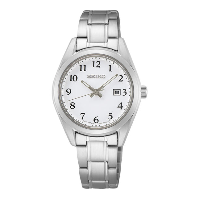 Seiko Ladies SUR465P1 Discover More White Dial Stainless Steel Strap