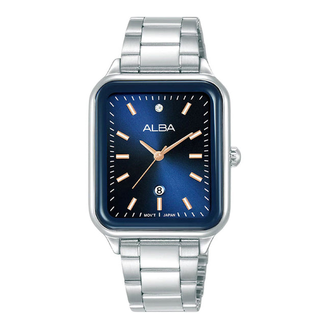 Alba Fashion AH7DW1X1 Ladies Blue Dial Stainless Steel Strap