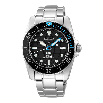 Seiko Prospex SNE575P1 PADI Solar Black Dial Stainless Steel Strap Special Edition