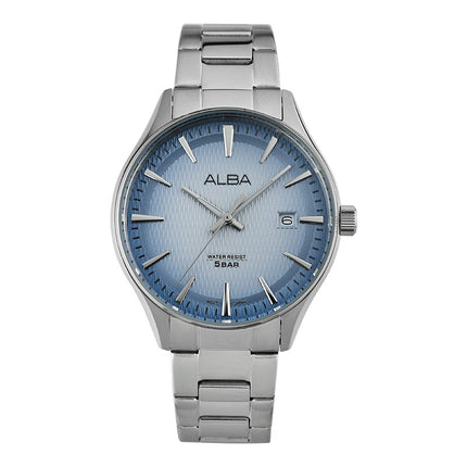 Alba Prestige AS9V15X1 Men Light Blue Dial Stainless Steel Strap