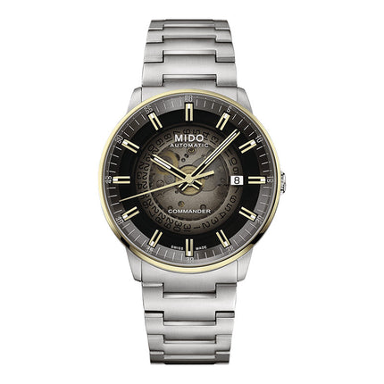 Mido Commander M021.407.21.411.00 Gradient Black Dial Stainless Steel Strap