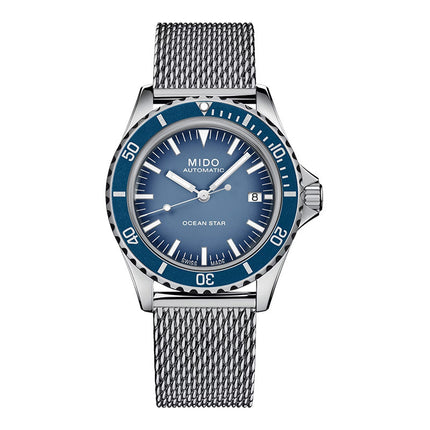 MIDO Ocean Star M026.807.11.041.01 Tribute Blue Dial Mesh Strap Special Edition + Extra Strap