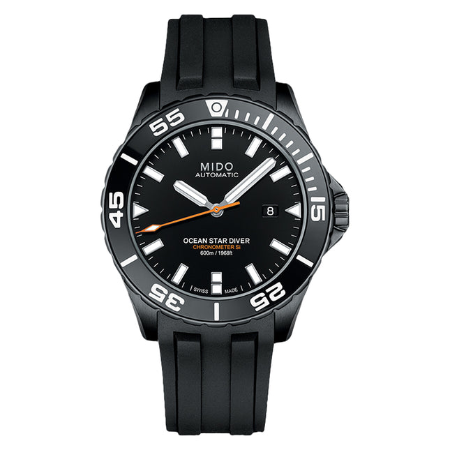 MIDO Ocean Star M026.608.37.051.00 Diver 600 Automatic Men Black Dial Black Rubber Strap