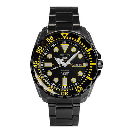 Seiko 5 Sports SRP607K1 Automatic Black Dial Black Stainless Steel Strap