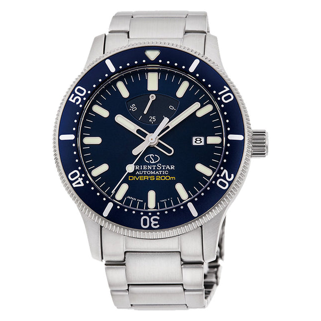 Orient Star RE-AU0302L Automatic Men Diver Blue Navy Dial Stainless Steel Strap