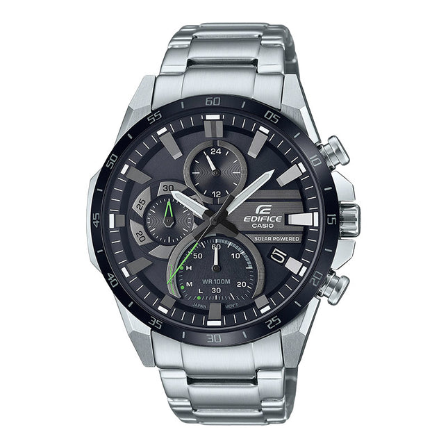 Casio Edifice EQS-940DB-1AVUDF Solar Powered Chronograph Black Dial Stainless Steel Band