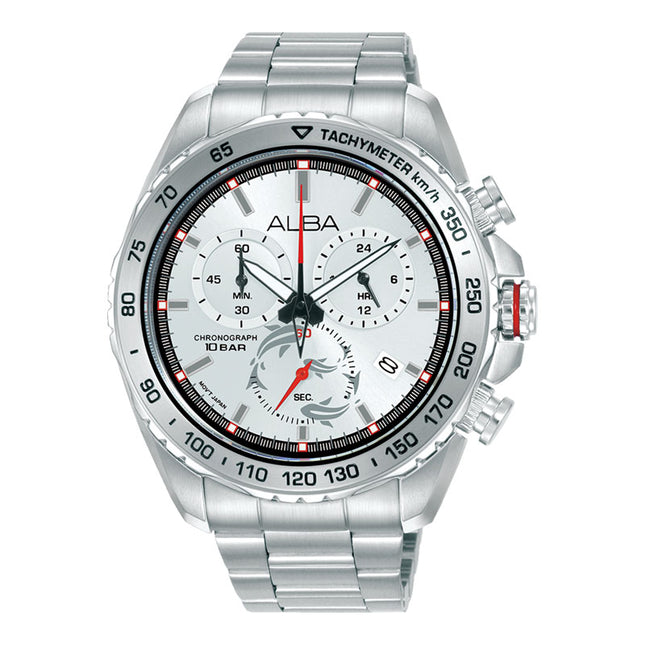 Alba Signa AX7021X1 Men Chronograph Silver Dial Stainless Steel Strap