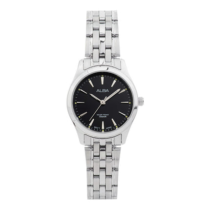 Alba ARX129X1 Ladies Black Dial Stainless Steel Strap